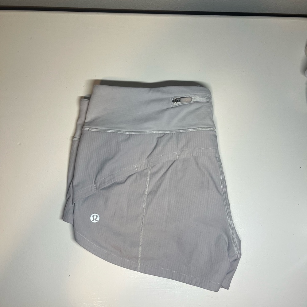 White Lululemon shorts